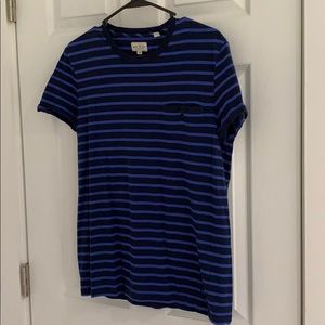 Blue & Navy Striped T-Shirt